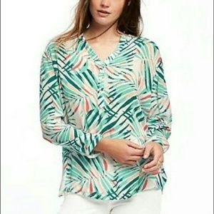 Old Navy Palm Print Tunic Top Size XL